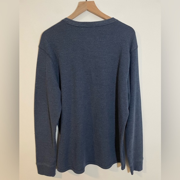 Levi Strauss Long Sleeve Thermal Shirt Mens Size XL Navy Blue - Picture 4 of 10